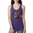thumbnail image 1 of Colorful Rainbow Tiger Animal Lover Ladies Racerback Tank Top, Purple Rush, X-Large, 1 of 5