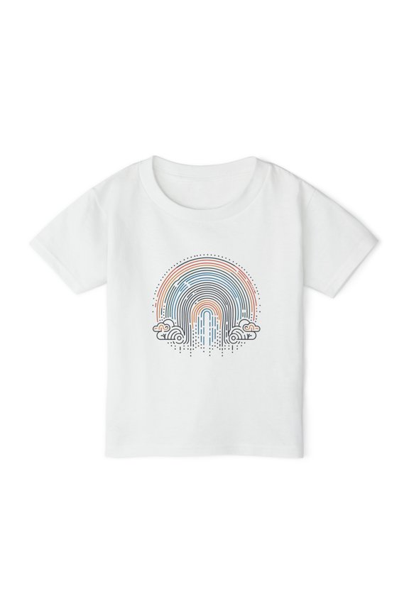 Colorful Rainbow Toddler Tee - Available in Four Fun Shades