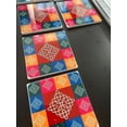 thumbnail image 1 of Colorful Rangoli Ceramic Coaster Set: Traditional Elegance for Your Tabletop, 1 of 3
