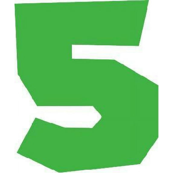 Colorful Rating Number 5 Stock Illustration Cartoon Character Wall Art Sticker Vinyl Decals Girls Boys Children Kids Room House Wall Decor Removable Sticker Peel and Stick (10x8 inch)