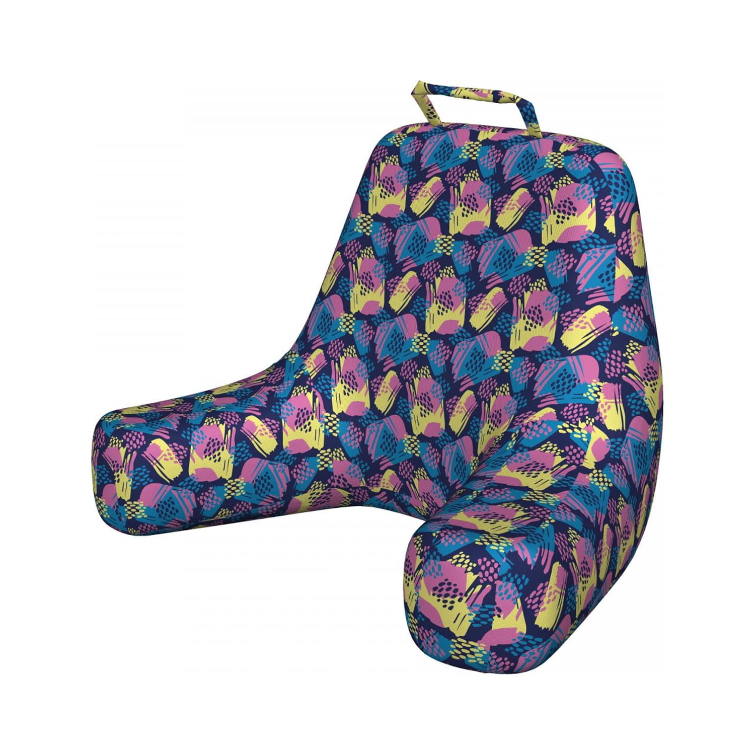 Colorful Reading Pillow, Continuous Design of Abstract Geometric