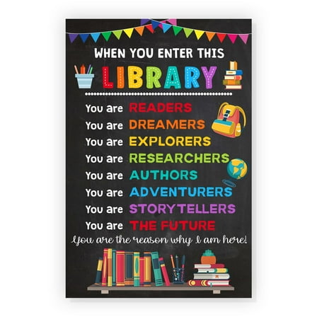 Colorful Reading Posters for Classroom Library Decorations, Educational Posters