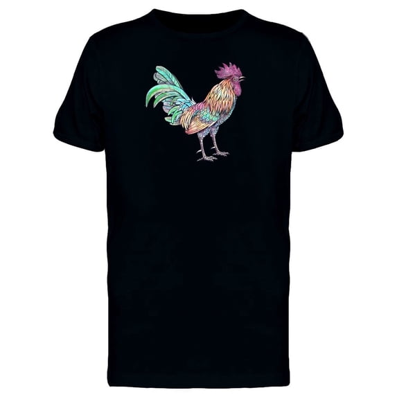 Colorful Realistic Rooster Tee Men's -Image by Shutterstock