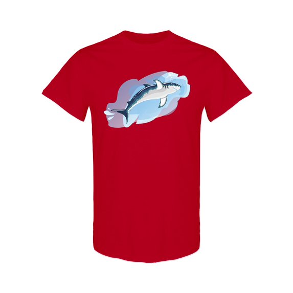 Colorful Realistic Shark T-Shirt Men -Image by Shutterstock, Male 3X-Large
