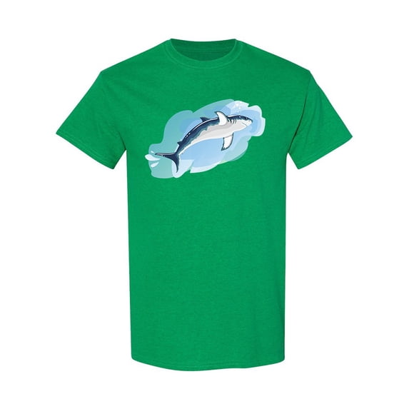 Colorful Realistic Shark T-Shirt Men -Image by Shutterstock, Male Large