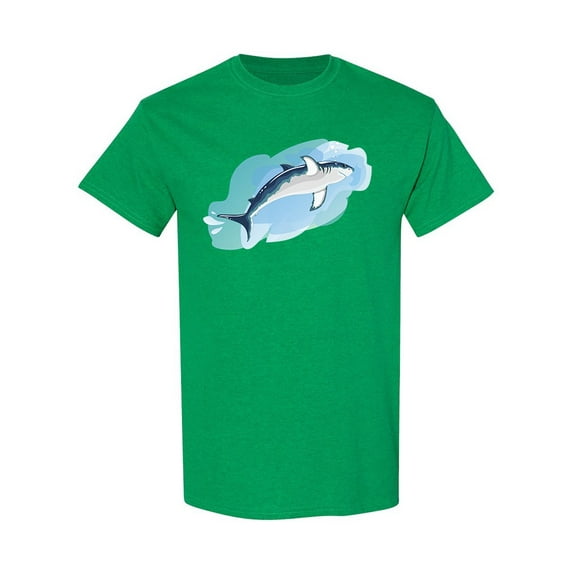 Colorful Realistic Shark T-Shirt Men -Image by Shutterstock, Male x-Large