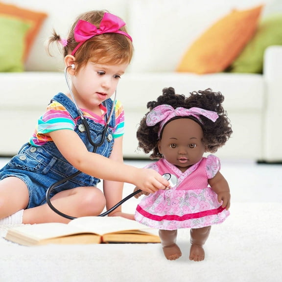 Colorful Reborn Baby Dolls, Simulation Newborn Baby Doll, Soft Reborn Doll Vinyl Doll with Clothes Accessories, Cute Full Body Dolls Gift, Portable Baby Dolls with Accessories for Girl Boy Age 3+