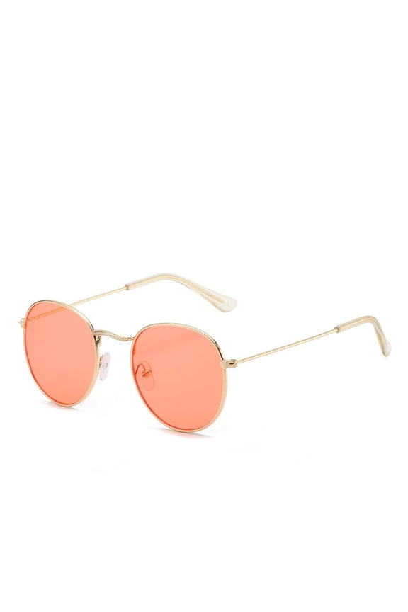Colorful Reflective Sunglasses Metal Frame Trend Eyewear With HD Lenses For Unisex Eye Protection