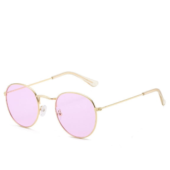 Colorful Reflective Sunglasses Metal Frame Trend Eyewear With HD Lenses For Unisex Eye Protection
