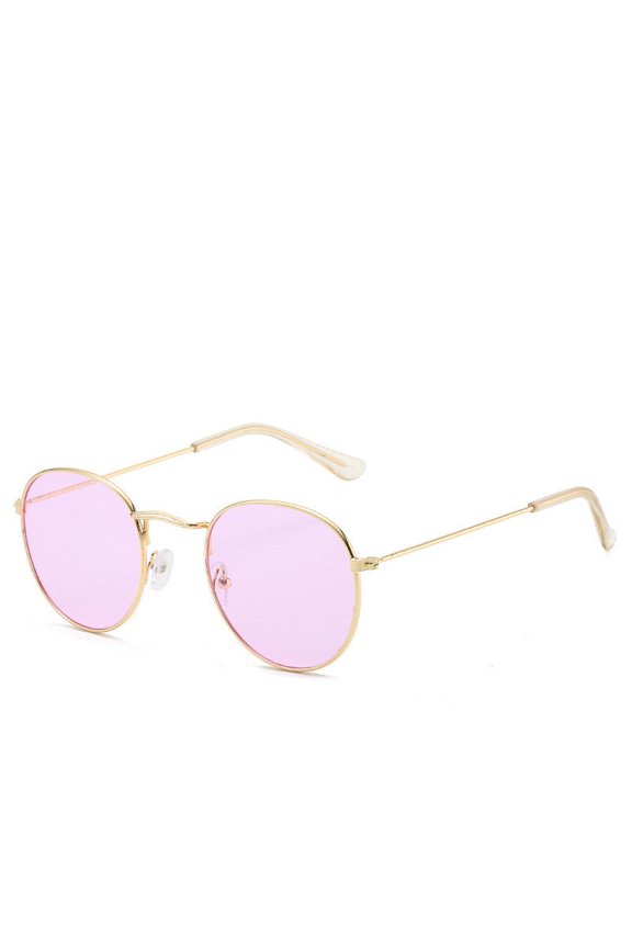 Colorful Reflective Sunglasses Metal Frame Trend Eyewear With HD Lenses For Unisex Eye Protection