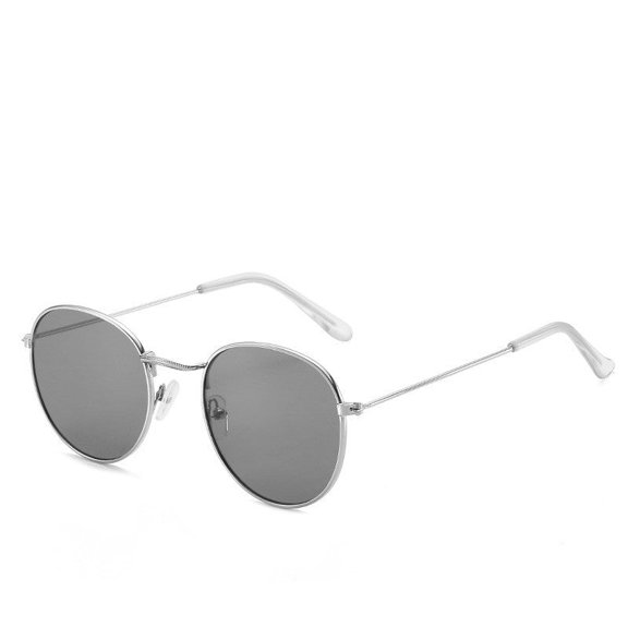Colorful Reflective Sunglasses Metal Frame Trend Eyewear With HD Lenses For Unisex Eye Protection