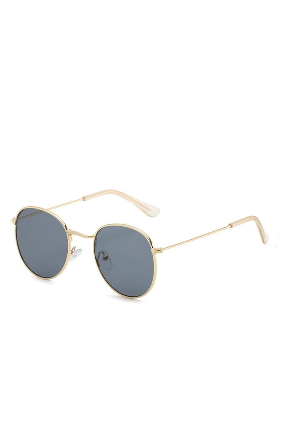 Colorful Reflective Sunglasses Metal Frame Trend Eyewear With HD Lenses For Unisex Eye Protection