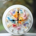 thumbnail image 1 of Colorful Resin Clock 10-Inch Silent Wooden Wall Clock, Battery Operated (AA Batteries Not Included), Artistic Home Decor, 1 of 8