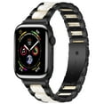 thumbnail image 1 of Colorful Resin Metal Apple Watch Band 46mm for Apple Watch Series 10, Premium Stainless Steel Link Bracelet with Butterfly Clasp, Compatible with Series 10 46mm Apple Watch Band for Women and Men, 1 of 3