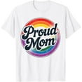 thumbnail image 1 of Colorful Retro Art for Proud Mom LGBTQ Pride Month Gay Pride T-Shirt Tops Tee, 1 of 4