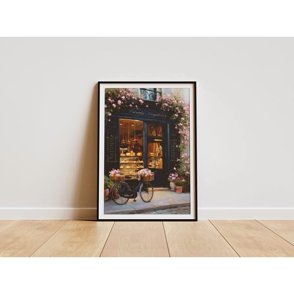 Colorful Retro Bar Print, Vintage Bakery Or Cocktail Bar Wall Art, Warm Urban Interior UNFRAMED Poster, Wall Art for Decor, Present, 8x12