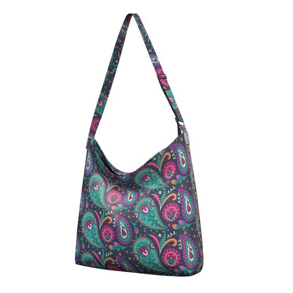 Colorful Retro Crossbody Purse - Artistic Mandala Design Lightweight Work Tote Bag for College Students & Professionals