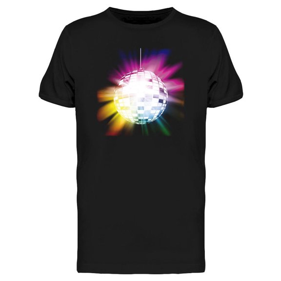 Colorful Retro Disco Ball T-Shirt Men -Image by Shutterstock, Male XX-Large