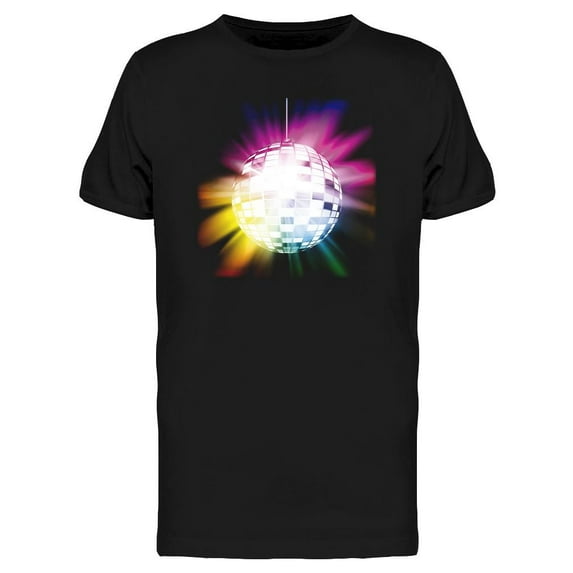 Colorful Retro Disco Ball T-Shirt Men -Image by Shutterstock, Male x-Large
