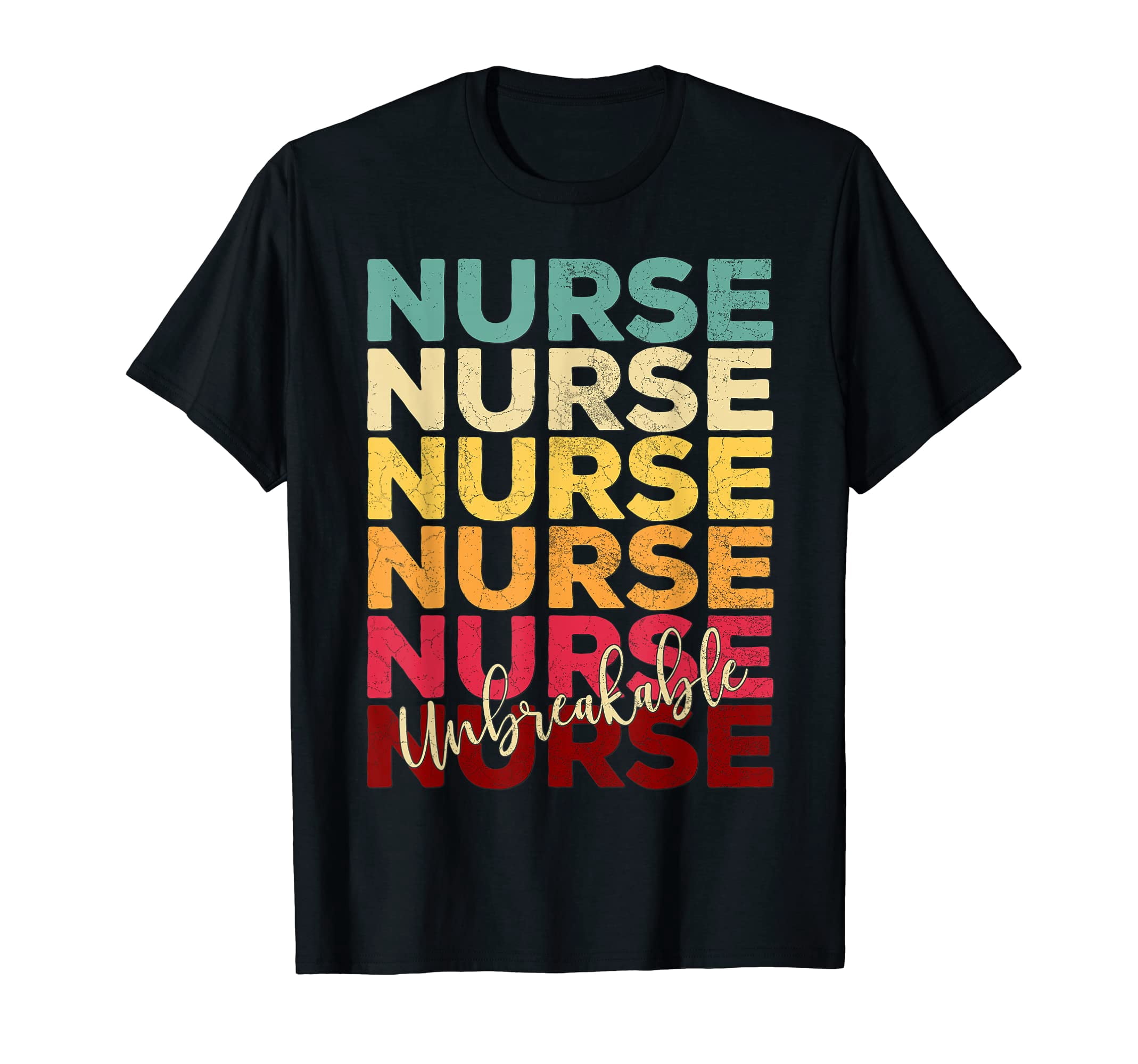 Colorful Retro Nurse Appreciation T-Shirt for Nursing Day Week ...