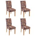 thumbnail image 1 of Colorful Retro Paisley Bohemian Dining Chair Covers 4 Pack Vintage Floral Ethnic Pattern Washable Polyester Stretch Slipcovers Removable Protector for Elegant Decor, 1 of 7