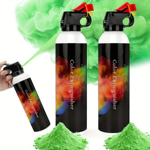 Colorful Reveal Powder Cannon for Gender Reveal, Wedding, Paintball, Sports Event, Photoshoots and Special Effects - Creative Colorful Smoke Bombs (Green, 2 Pack)