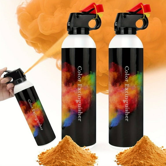 Colorful Reveal Powder Cannon for Gender Reveal, Wedding, Paintball, Sports Event, Photoshoots and Special Effects - Creative Colorful Smoke Bombs (Orange, 2 Pack)