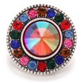 thumbnail image 1 of Snap Jewelry Colorful Rhinestone Faceted, Multi-color Ginger Charm 18MM Button, For Interchangeable DIY Customizable Accessories, 1 of 10