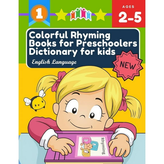 Colorful Rhyming Books for Preschoolers Dictionary for kids English Language: My first little reader easy books with 100+ rhyming words picture cards big books for preschoolers, toddlers, kindergarten