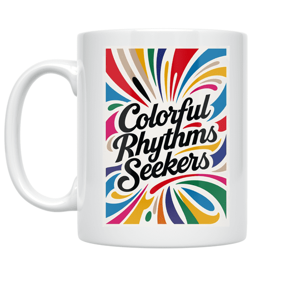 Colorful Rhythms Design - Music Lover - 11 oz Ceramic Coffee Mug