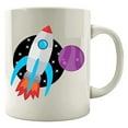 thumbnail image 1 of Rocket Launch 11 oz Coffee Mug - Funny Spaceship Design White Ceramic Gift, 1 of 4