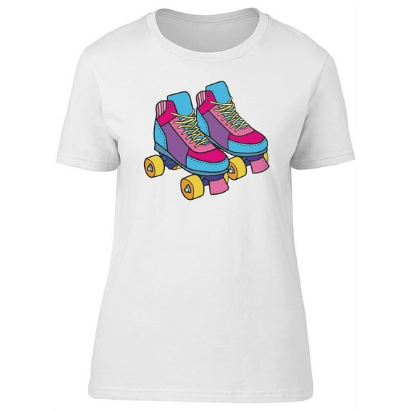 Colorful Roller Derby Skates T-Shirt Women -Image by Shutterstock, Female x-Large