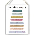 thumbnail image 1 of Colorful in This Room You Matter Wood Sign Inspirational Quote Wooden Signs Rustic Hanging Plaque Home Wall Art 8x10 Sign Wall Decor for Home Classroom, 1 of 3