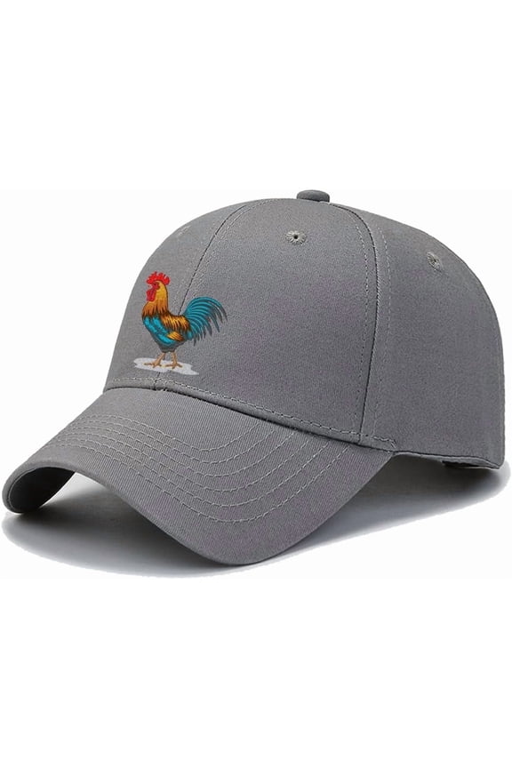 Colorful Rooster Baseball Hat Embroidered Western Farm Rooster G Design Your Farm Name Snaps Mesh Baseball Cap for Men Women