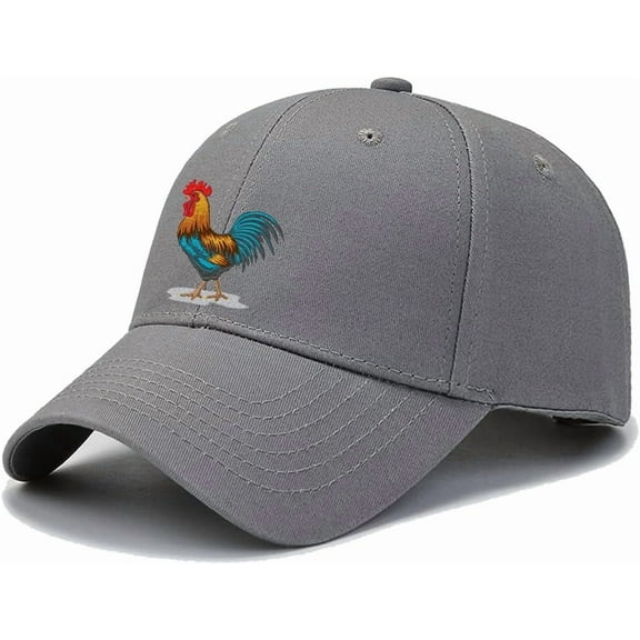Colorful Rooster Baseball Hat Embroidered Western Farm Rooster G Design Your Farm Name Snaps Mesh Baseball Cap for Men Women