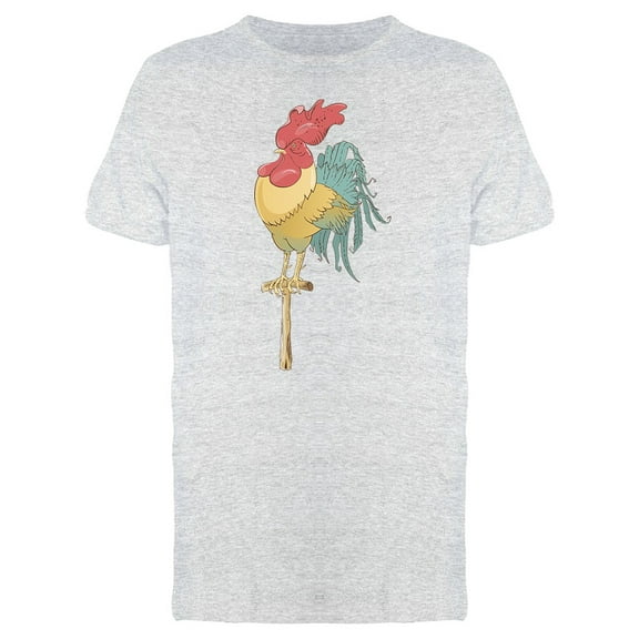 Colorful Rooster Cartoon Tee Men's -Image by Shutterstock