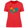 thumbnail image 1 of Colorful Rooster With Green Tail T-Shirt Women -Image by Shutterstock, Female Medium, 1 of 2