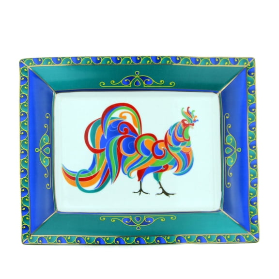 Colorful Rooster tray