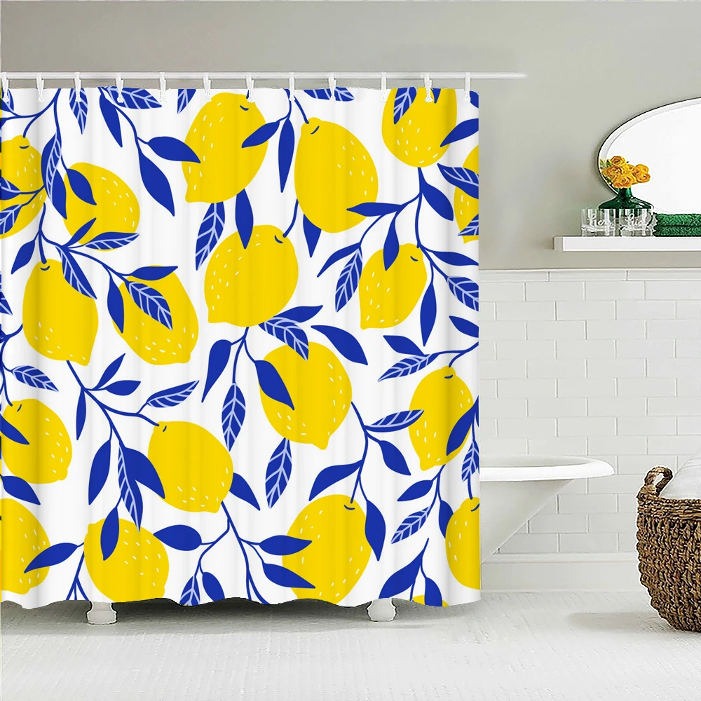 Colorful Rose Flowers Printing Shower Curtain Bathroom Curtains Flower