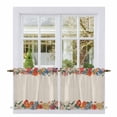 thumbnail image 1 of Colorful Roses Floral Tier Curtains 24 Inch Length, Farmhouse Spring Flowers Vintage Cafe Short Curtains for Bathroom Over Sink, Small Kitchen Curtain Light Filtering Drapes 2 Panels 27.5"Wx24"L, 1 of 8