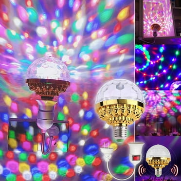 Colorful Rotating, Led Colorful Rotating Bulb, Party Lights Bulb with Sockets, LED RGB Party Lamp Bulb, Projector