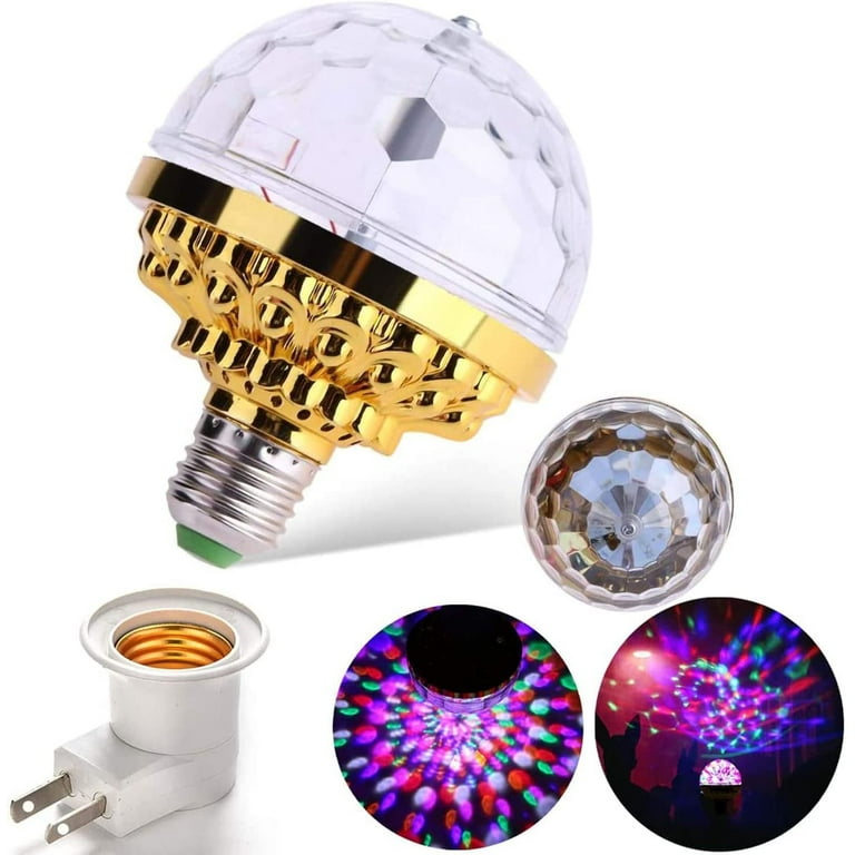 Colorful Rotating Magic Ball Light - Party Lights Disco Ball, Mirror Disco  Ball Shape, Colorful Disco Rotating Magic Ball Light Bulb with Sockets