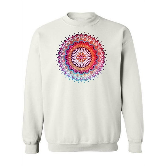 Colorful Round Mandala Design. Sweatshirt Women -Image by Shutterstock, Female 3X-Large