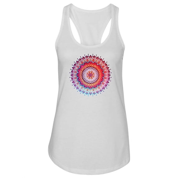 Colorful Round Mandala Design Tank Women -Image by Shutterstock, Female x-Large
