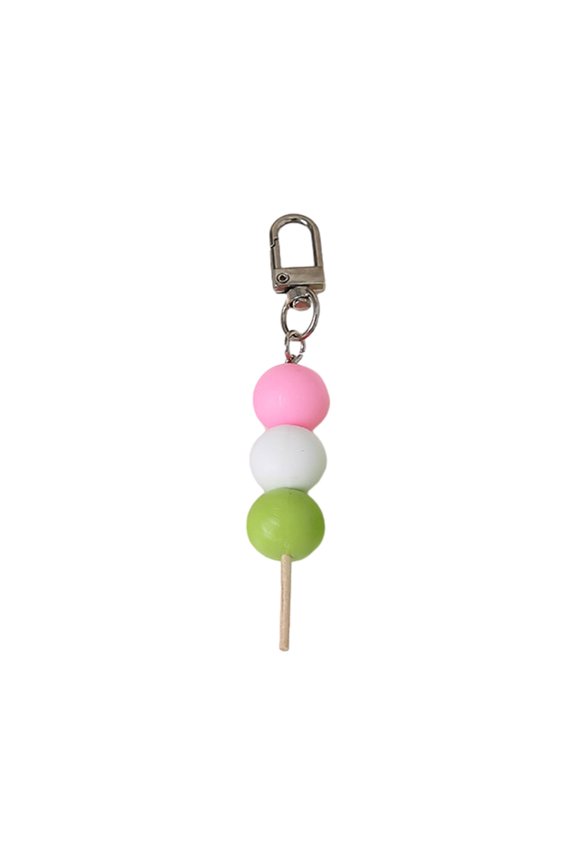Colorful Round Model Keychain Cute and Funny Acrylic Keyring Simulated Meatball String Key Chain Bag Decoration