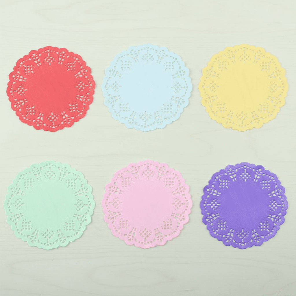Colorful Round Paper Doilies, 120-Pack 3.5 Inch Disposable Placemats ...