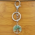 thumbnail image 1 of Crystal Tree of Life Keychain Electroplated Pendant Round Key Chain Charm for Handbags Backpacks or Decoration Amethyst, 1 of 13