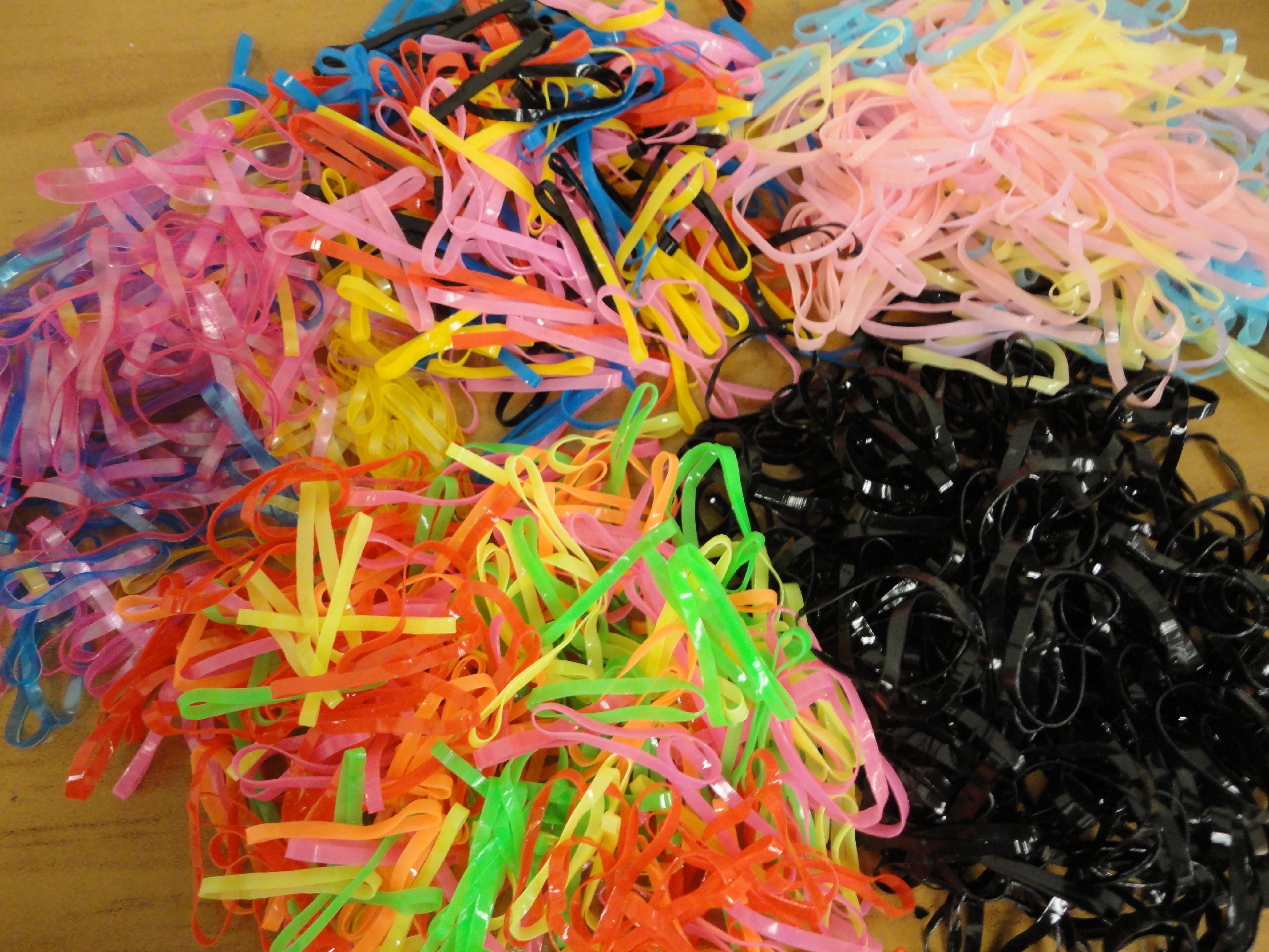 Colorful Rubber Band Hair Ties Ponytail Holder Elastic Hair Tie 1300pcs