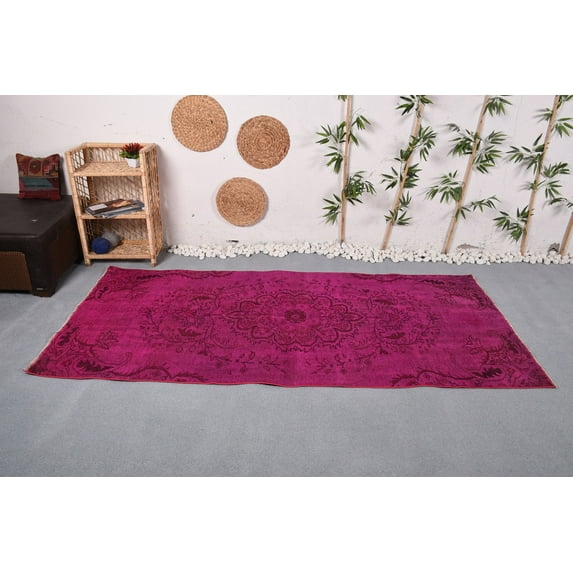 Colorful Rug, Art Rug, 4x8.2 ft Area Rug, Floor Rugs, Vintage Rug, Turkish Rugs