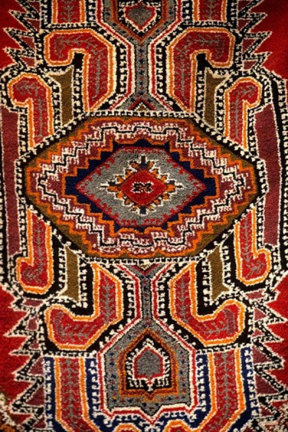 Colorful Rug Artwork Casablanca Morocco Canvas Art - Bill Bachmann DanitaDelimont (25 x 37)